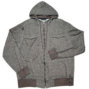 ROCAWEAR Men's Bomber Jacket Brown Size Large‎ Full Zip Pockets Winter